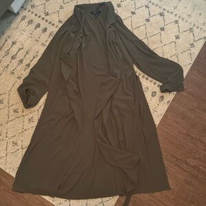 Olive Green trench wrap coat